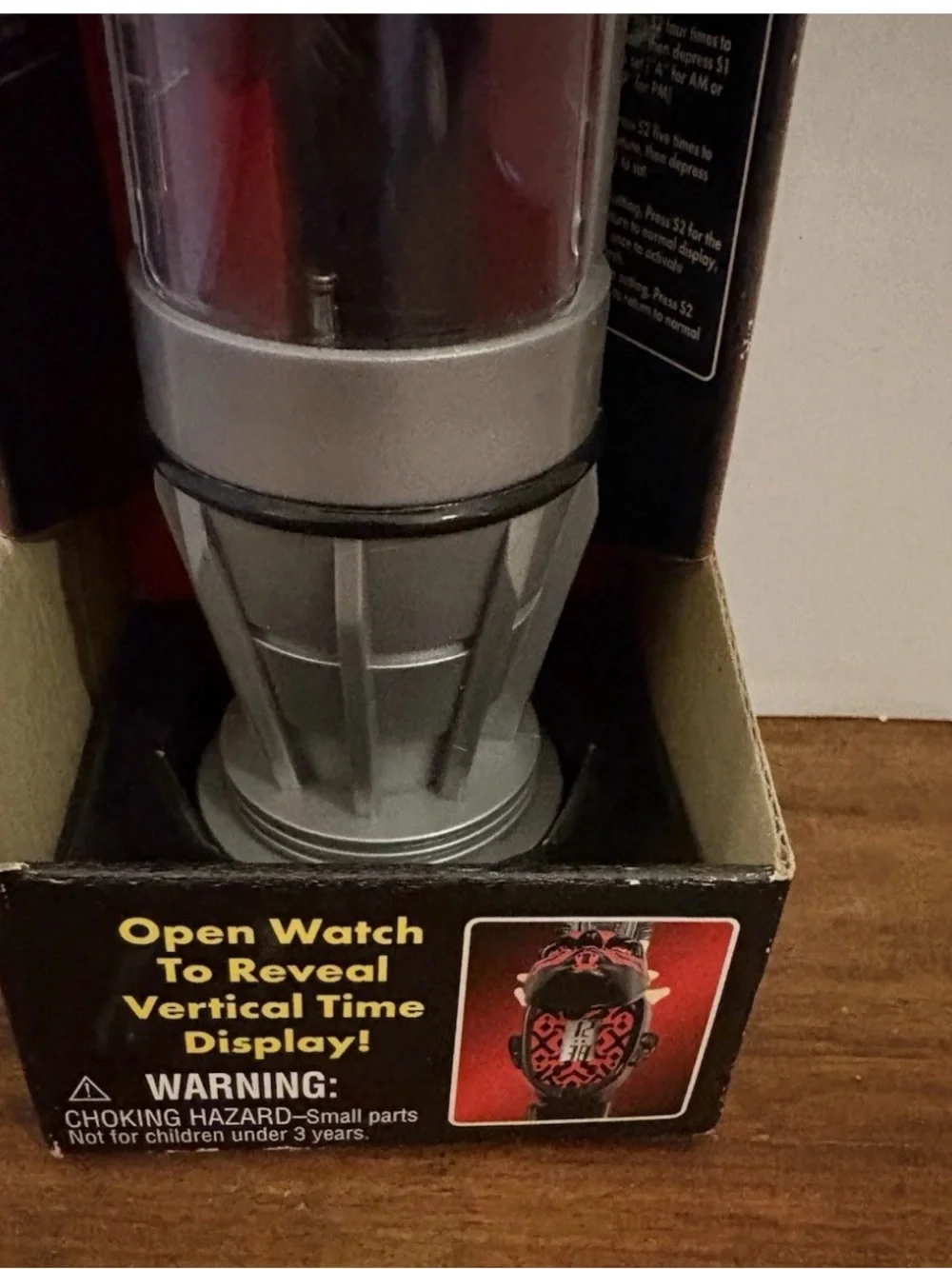 Star Wars Episode I Darth Maul Collector Watch Lightsaber Display Case 1999